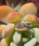 14k gold two-tone 3 diamond estate band