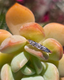 14k gold two-tone 3 diamond estate band