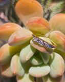 14k gold two-tone 3 diamond estate band