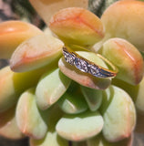 14k gold two-tone 3 diamond estate band