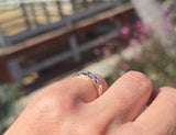 14k gold two-tone 3 diamond estate band