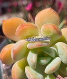 Platinum diamond channel set engraved eternity wedding stackable band - size 6.75