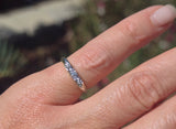 14k gold two-tone 3 diamond estate band