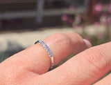 Platinum 7 diamond estate wedding band