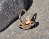 10k gold Art Deco onyx antique ring