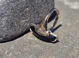 10k gold Art Deco onyx antique ring