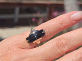 10k gold Art Deco onyx antique ring