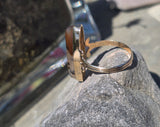 10k gold Art Deco agate antique ring