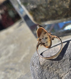 10k gold Art Deco agate antique ring