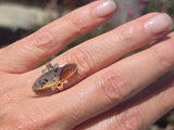 10k gold Art Deco agate antique ring