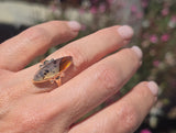 10k gold Art Deco agate antique ring