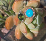 14k gold c.1920's filigree peridot antique ring