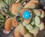 14k gold c.1920's filigree peridot antique ring