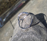 18k white gold Art Deco diamond vintage estate ring