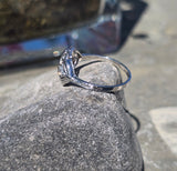 18k white gold Art Deco diamond vintage estate ring