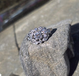 Platinum c.1920's Art Deco European diamond vintage "bow" ring