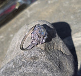 Platinum c.1920's Art Deco European diamond vintage "bow" ring
