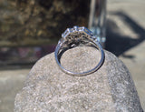 Platinum c.1920's Art Deco European diamond vintage "bow" ring