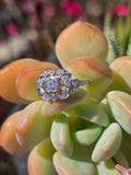 Platinum c.1920's Art Deco European diamond vintage "bow" ring