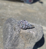 Platinum Art Deco European diamond vintage estate engagement wedding ring