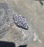 Platinum Art Deco European diamond vintage estate engagement wedding ring