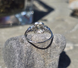 Platinum Art Deco European diamond vintage estate engagement wedding ring