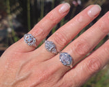 18k white gold Art Deco diamond vintage estate ring