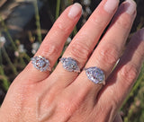 18k white gold Art Deco diamond vintage estate ring