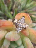 14-10k gold old mine cut diamond antique ring