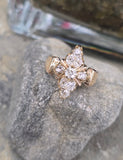 14-10k gold old mine cut diamond antique ring