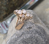 14-10k gold old mine cut diamond antique ring