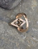 14-10k gold old mine cut diamond antique ring