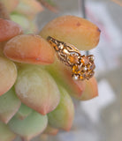 10ct gold citrine & pearl antique Victorian ring