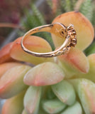 10ct gold citrine & pearl antique Victorian ring
