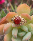 14k gold estate carnelian antique ring