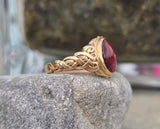 14k gold estate carnelian antique ring
