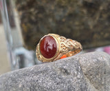 14k gold estate carnelian antique ring