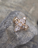 14-10k gold old mine cut diamond antique ring