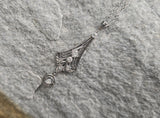 platinumArt Deco c.1920's diamond antique necklace pendant
