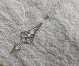 platinumArt Deco c.1920's diamond antique necklace pendant