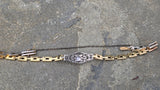 platinum & 18ct gold two tone antique diamond bracelet - c.1920's