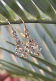 platinum & 18ct gold two-tone old cut diamond antique earrings HOLD