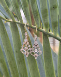 platinum & 18ct gold two-tone old cut diamond antique earrings HOLD