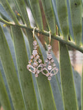 platinum & 18ct gold two-tone old cut diamond antique earrings HOLD