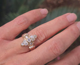 14-10k gold old mine cut diamond antique ring