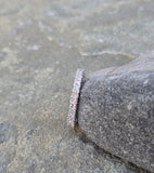 platinum 2.7mm diamond estate eternity band - size 6