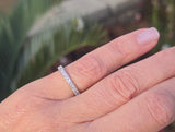platinum 2.7mm diamond estate eternity band - size 6
