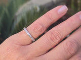 platinum 2.7mm diamond estate eternity band - size 6