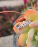 platinum Art Deco vintage 2.4mm diamond eternity band - size 6.9