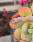platinum Art Deco vintage 2.4mm diamond eternity band - size 6.9